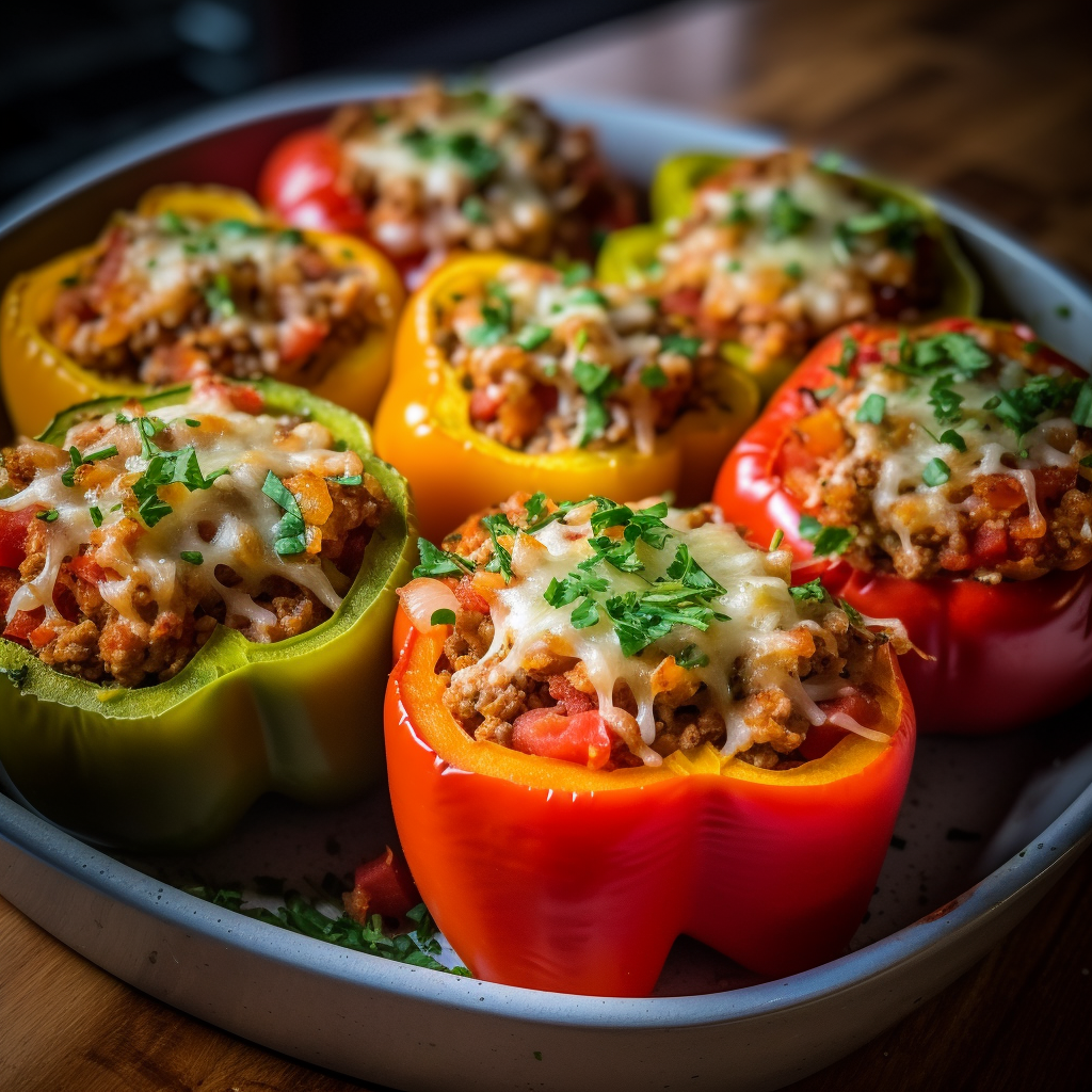 Ground Turkey Stuffed Peppers Recipe