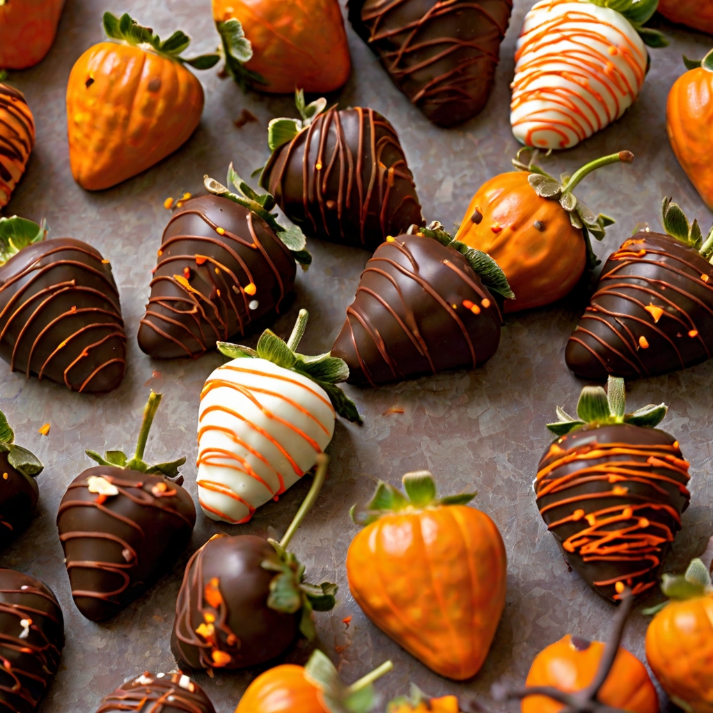 Halloween Chocolate-Dipped Strawberries Recipe