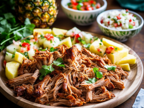 Hawaiian Pulled Pork with Pineapple Salsa Recipe