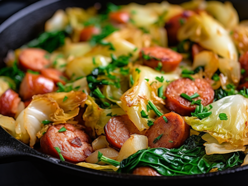 Keto Cabbage and Sausage Skillet Recipe