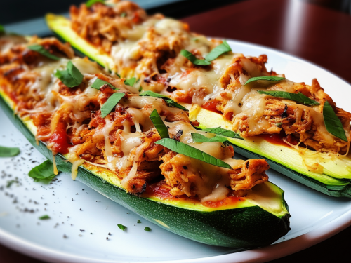 Keto Chicken Zucchini Boats Recipe