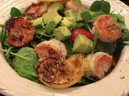 Keto Shrimp and Spinach Salad Recipe