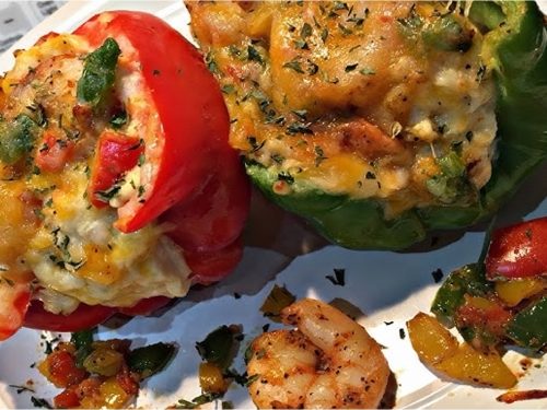 Keto Shrimp Stuffed Bell Peppers Recipe