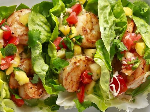 Keto Shrimp Tacos with Lettuce Wraps