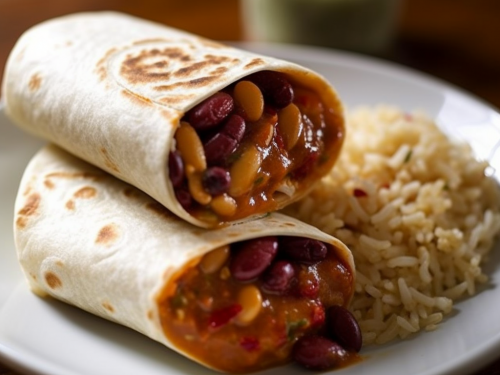 Kidney Bean and Rice Burritos Recipe