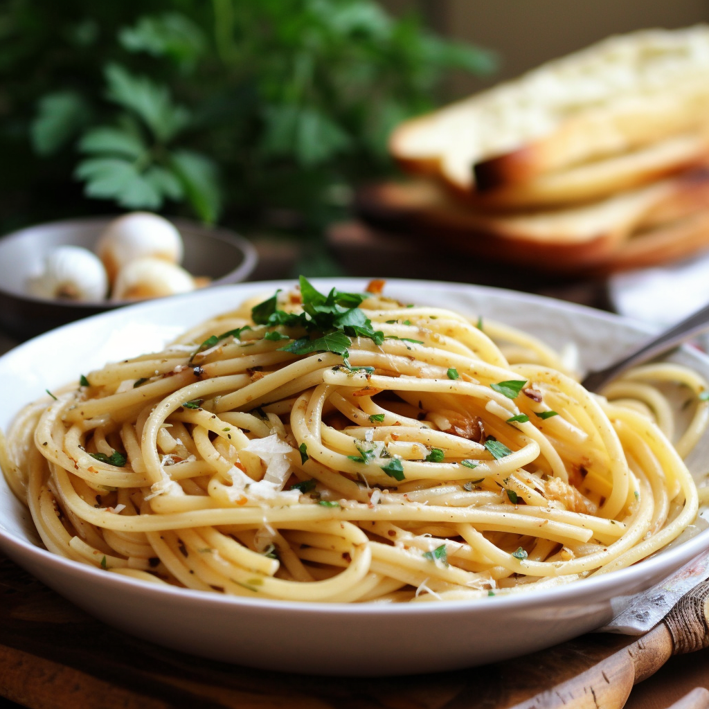 Linguine with Garlic and Olive Oil Recipe