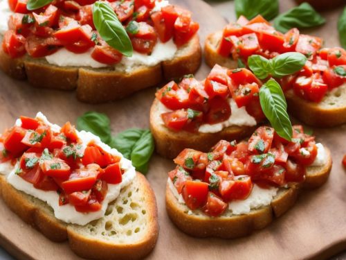 Louise's Italian Cafe Tomato Basil Bruschetta Recipe