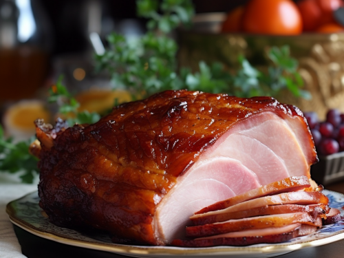 Maple-Brown Sugar Glazed Ham