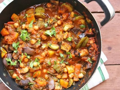 Mixed Vegetable and Chickpea Stew Recipe