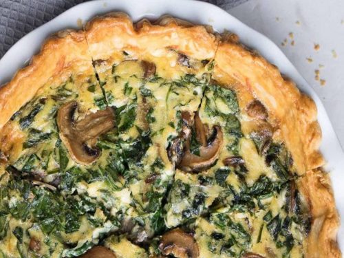 Morel Mushroom and Spinach Quiche