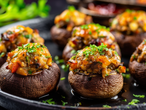 Mouth Watering Stuffed Mushrooms