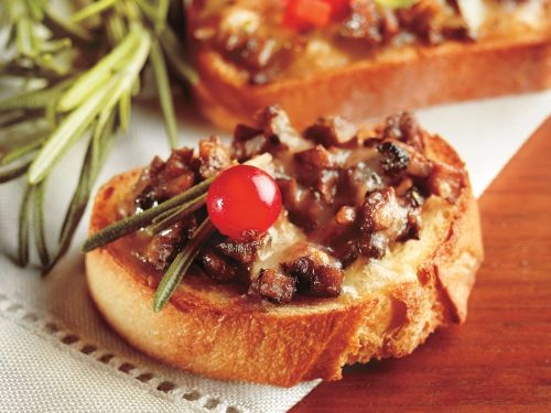 Mushroom and Blue Cheese Crostini Recipe