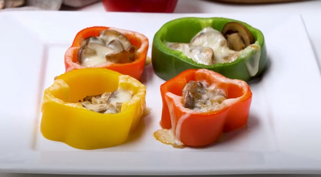 Mushroom and Goat Cheese Stuffed Peppers Recipe