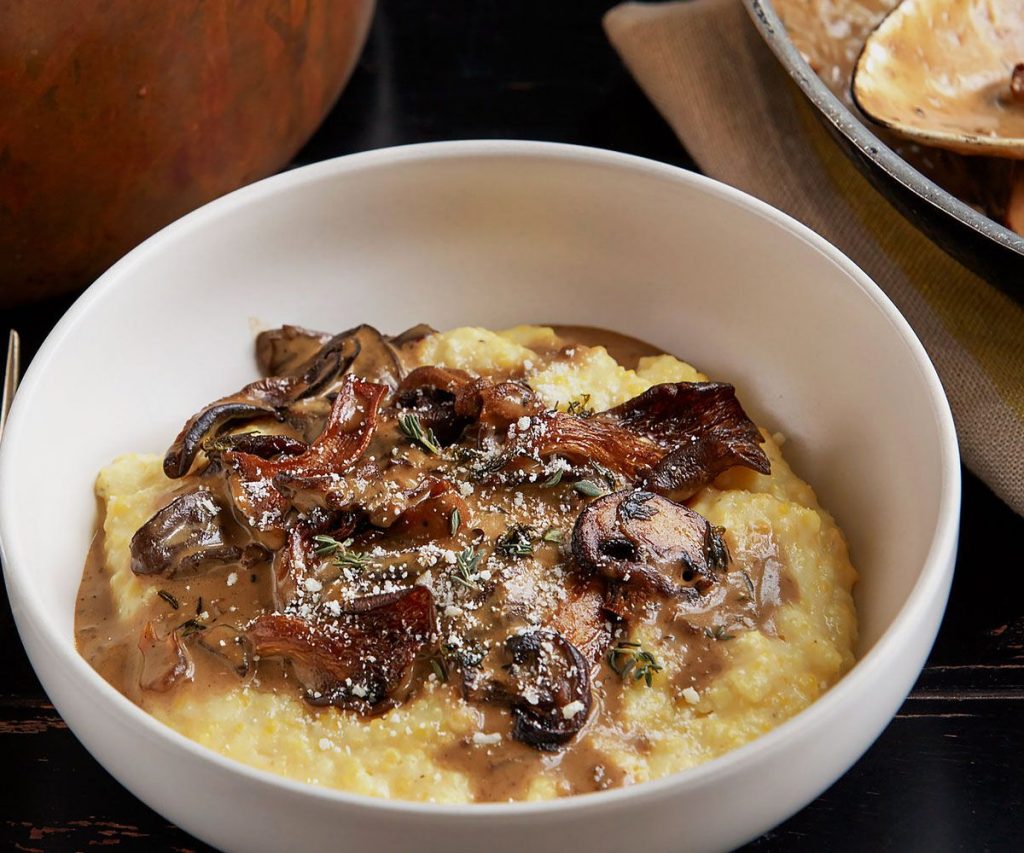 Mushroom and Parmesan Polenta