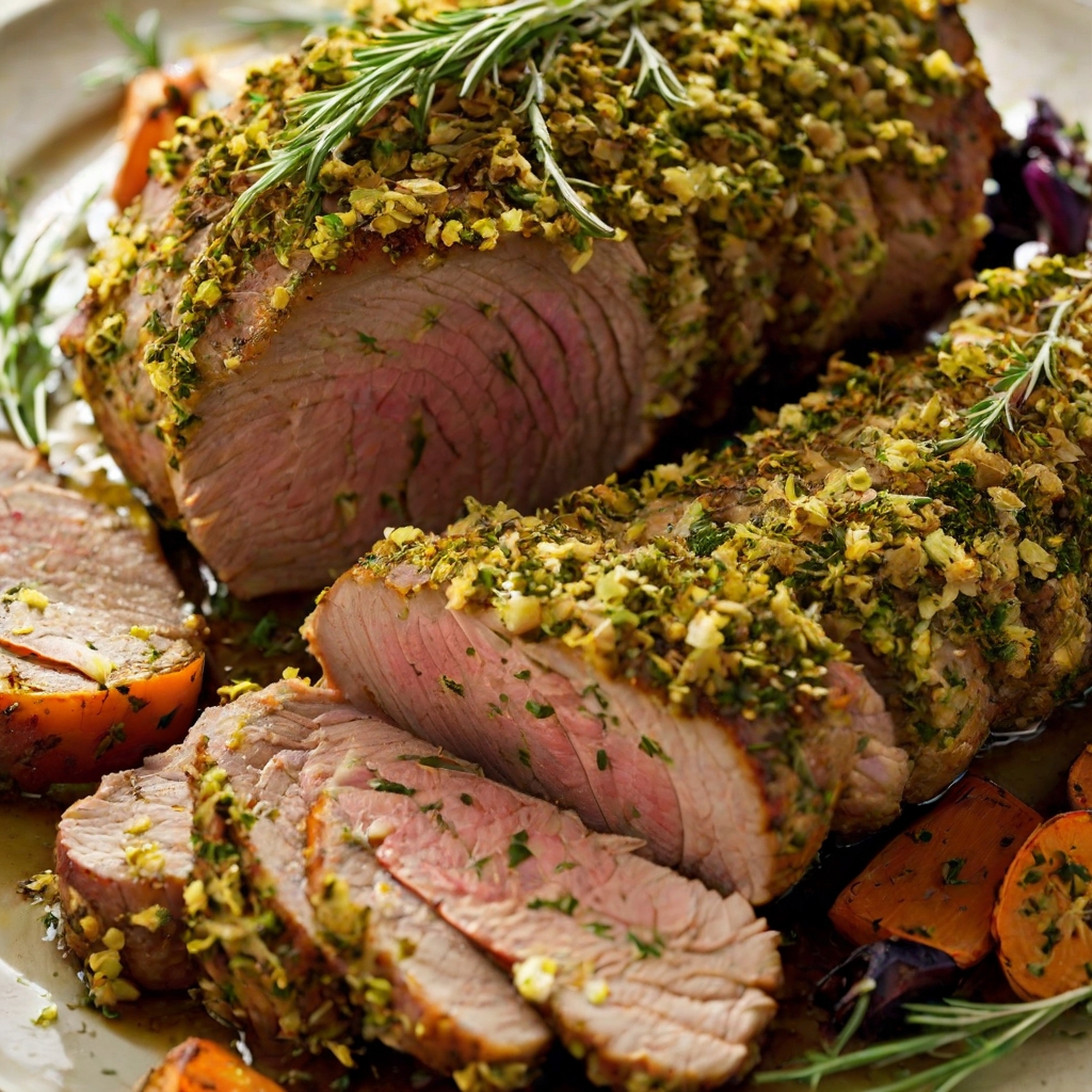 Mustard and Herb Crusted Pork Tenderloin Recipe