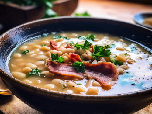 Navy Bean and Bacon Soup