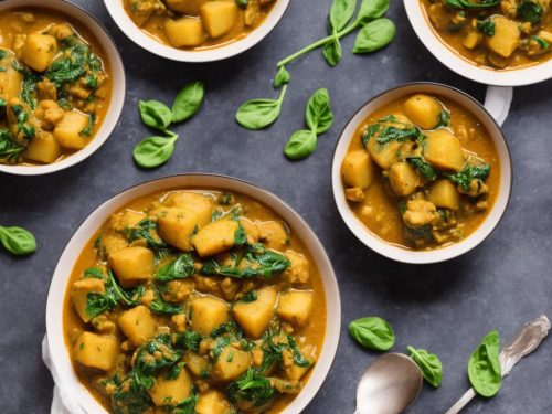 New Potato and Spinach Curry Recipe