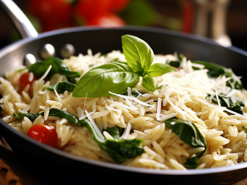 Orzo with Parmesan and Basil Recipe