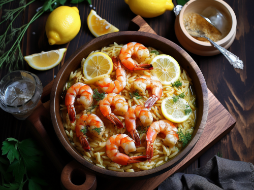 Orzo with Shrimp and Lemon Recipe