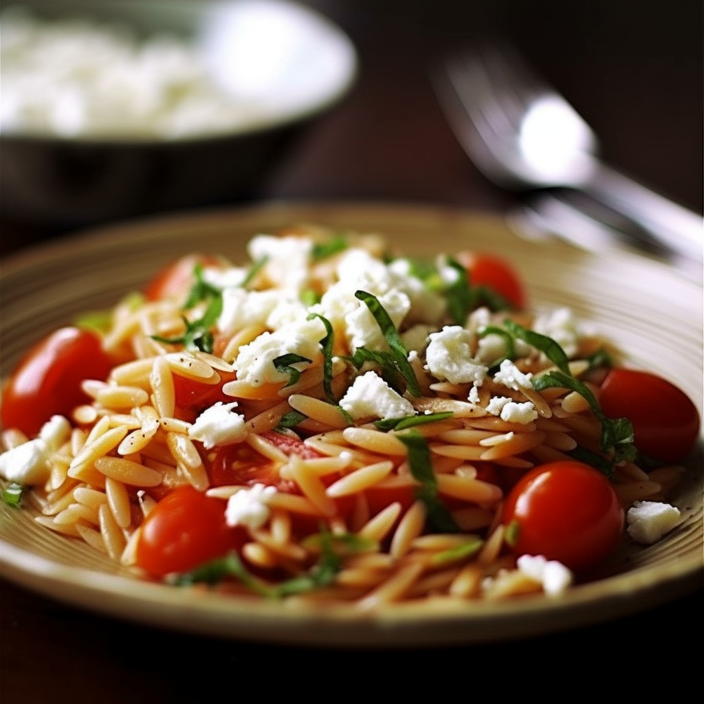 Orzo with Tomato and Goat Cheese Recipe