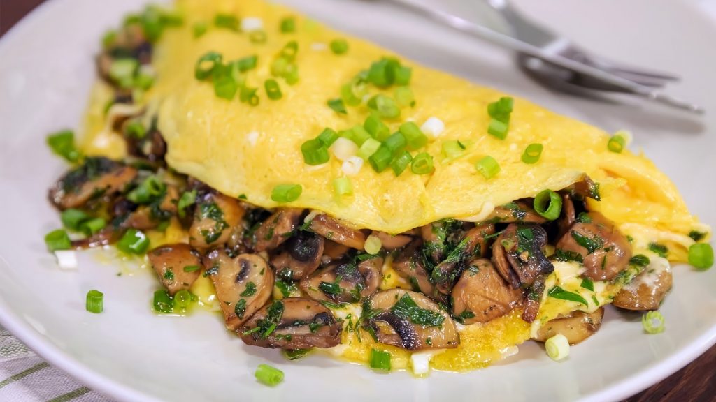 Oyster-Mushroom-and-Gruyere-Omelette-Recipe