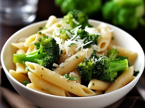 Penne Pasta with Broccoli and Garlic