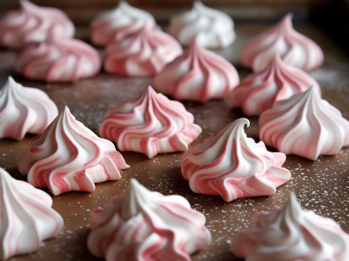 Peppermint Meringue Cookies