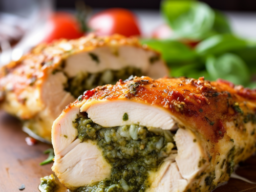 Pesto and Parmesan Stuffed Chicken Breast Recipe