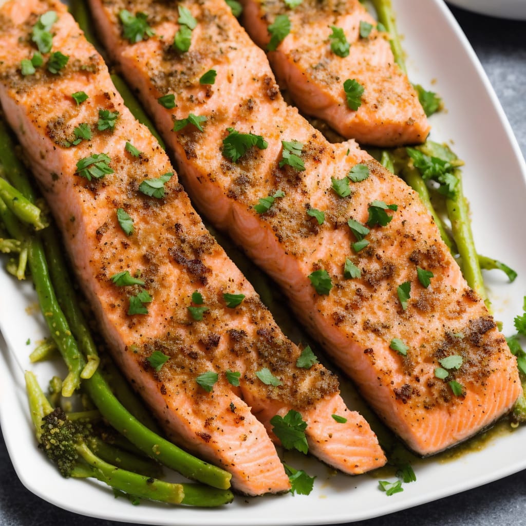 Pesto Crusted Keto Salmon