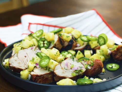 Pineapple and Jalapeno Glazed Pork Tenderloin