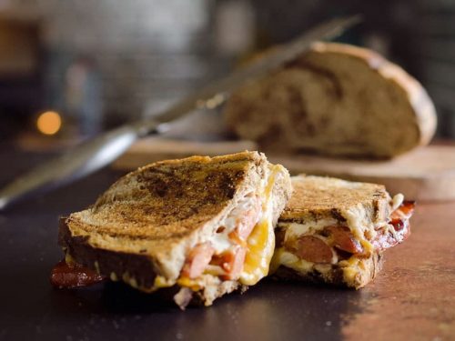 Polish-Sausage-and-Rye-Bread-Panini-Recipe