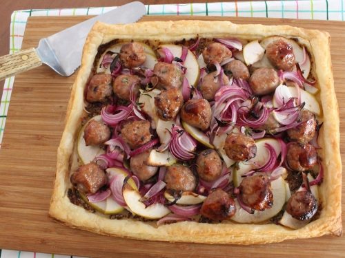 Polish-Sausage-and-Sweet-Onion-Tart-Recipe