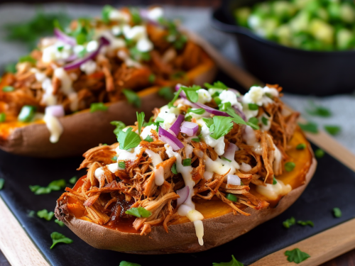 Pulled Pork Stuffed Sweet Potatoes