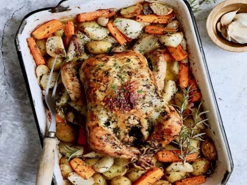 Root-Vegetable-and-Herb-Roasted-Chicken-Recipe