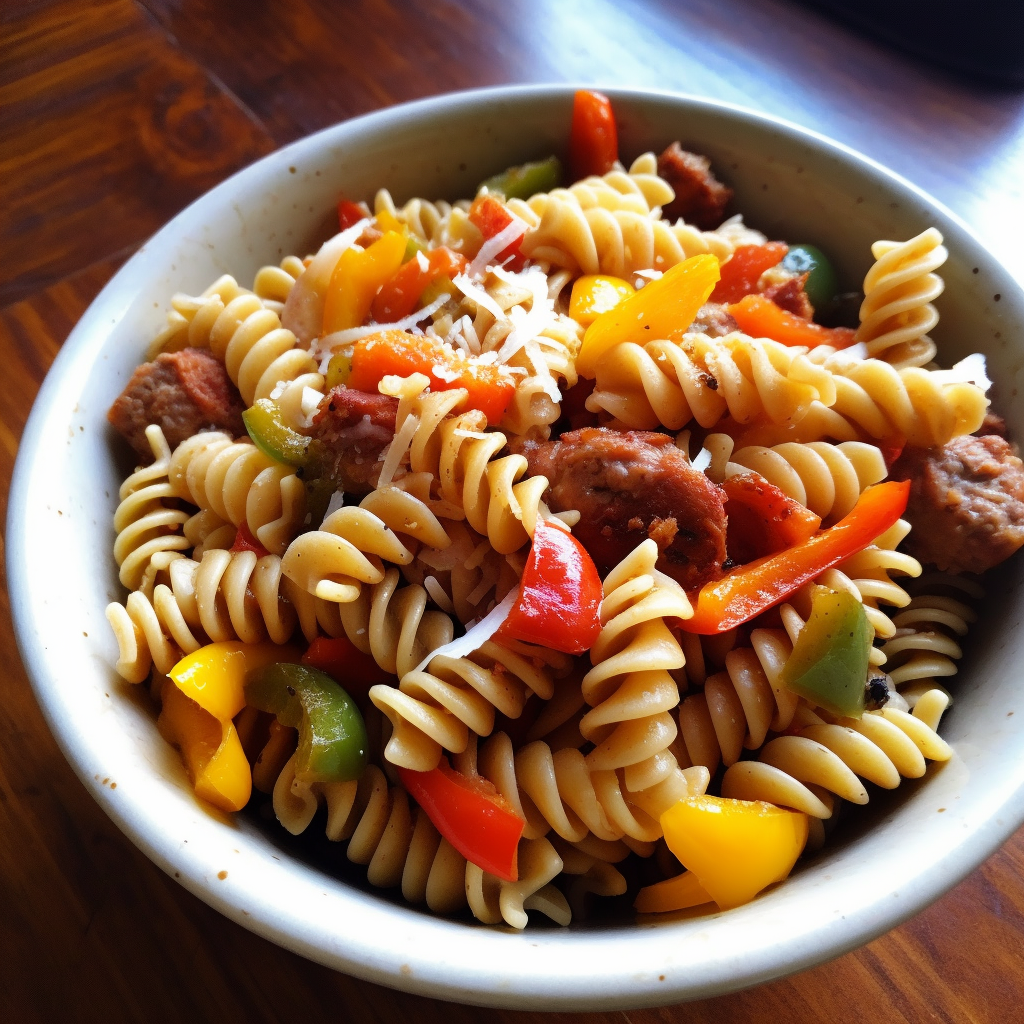 Rotini Pasta with Italian Sausage and Peppers Recipe