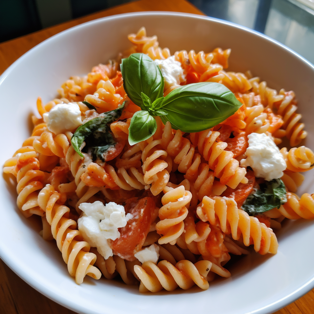 Rotini Pasta with Tomato Basil Sauce