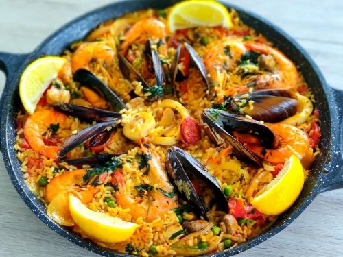 Saffron-and-Seafood-Paella-Recipe