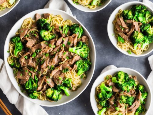 Shaved Beef and Broccoli Noodle Bowl Recipe