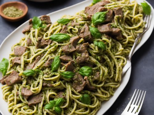 Shaved Beef and Pesto Pasta Recipe