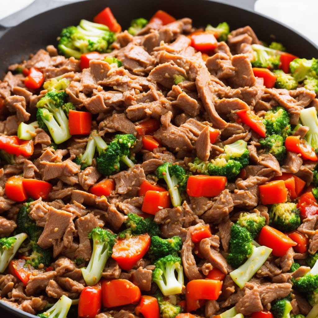 Shaved Beef and Vegetable Skillet Recipe