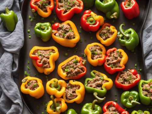 Shaved Beef Stuffed Bell Peppers Recipe