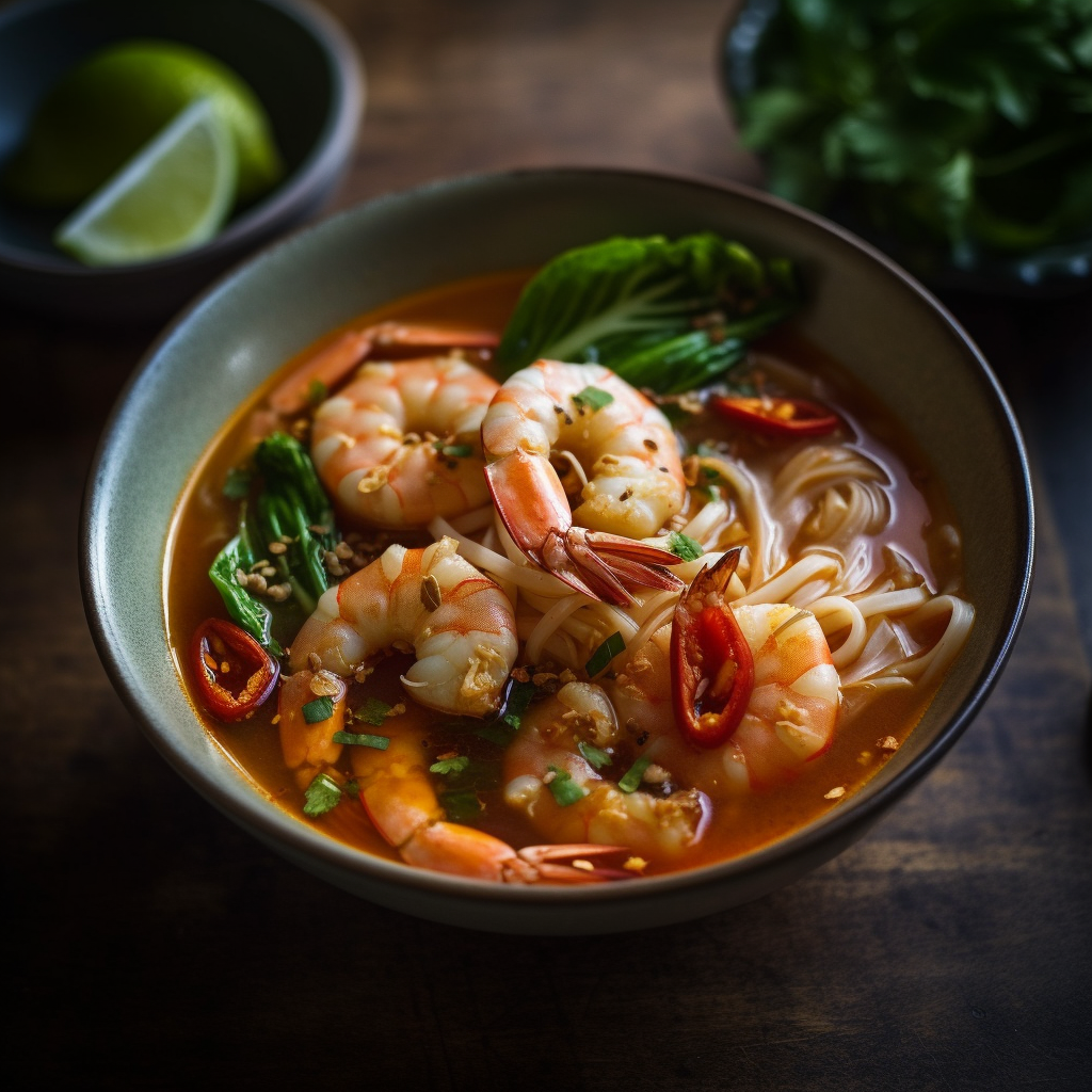 Shrimp Tom Yum Noodle Soup