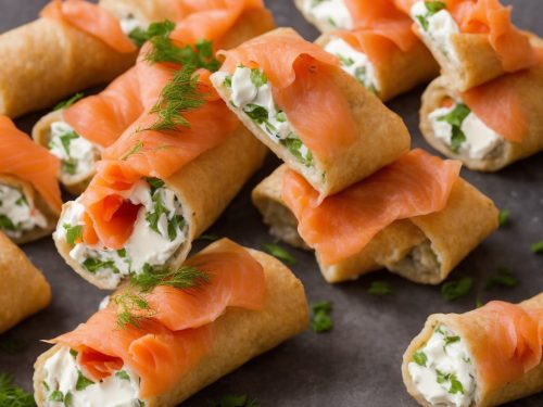 Smoked Salmon and Cream Cheese Roll-Ups