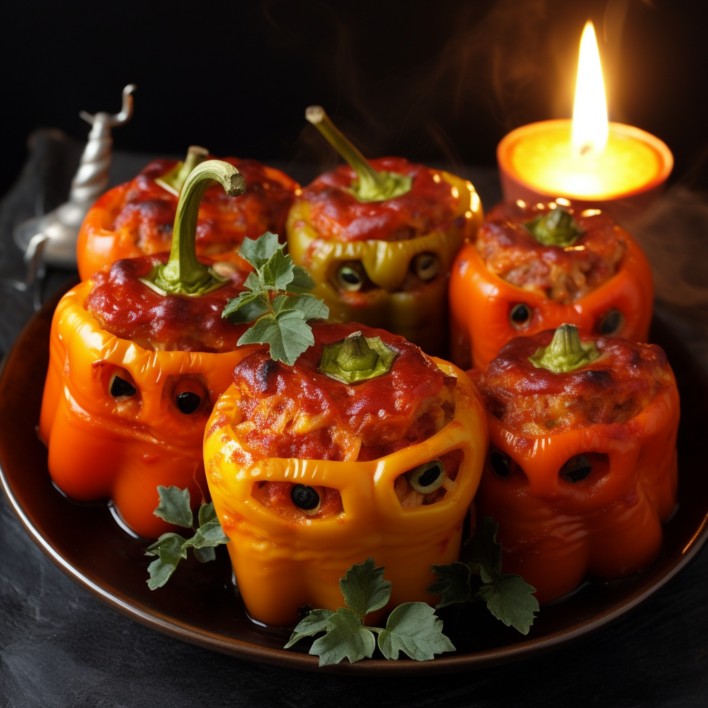 Spooky Stuffed Peppers Recipe