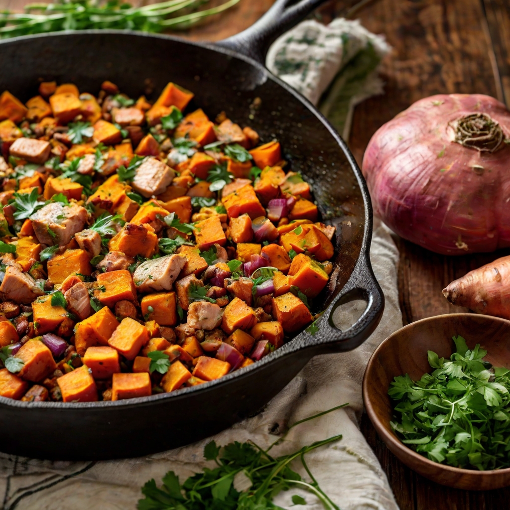 Sweet Potato Hash with Turkey Recipe