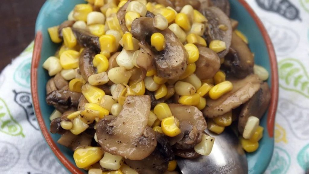 Thanksgiving Corn and Mushroom Saute Recipe