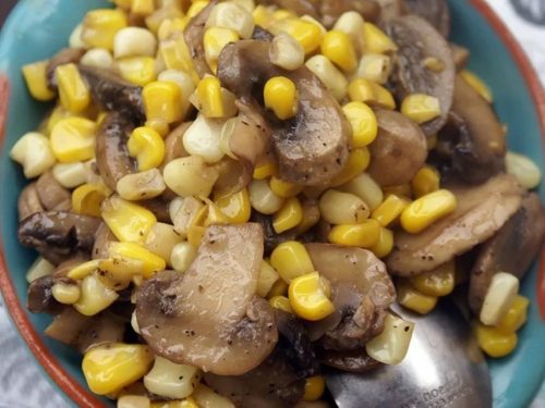 Thanksgiving Corn and Mushroom Saute Recipe