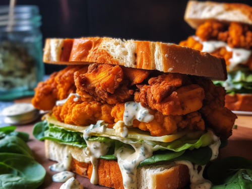 Vegan Buffalo Cauliflower Sandwich Recipe