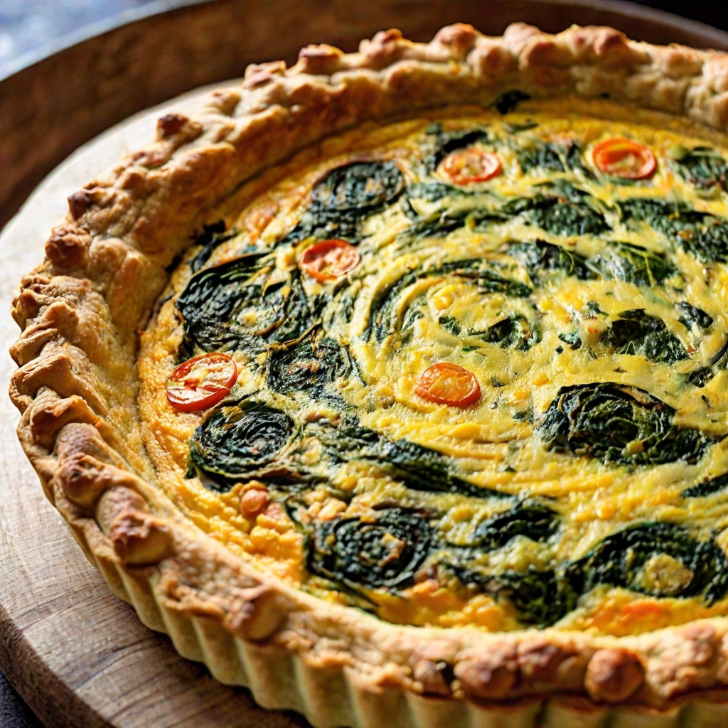 Vegan Easter Chickpea Flour Quiche Recipe