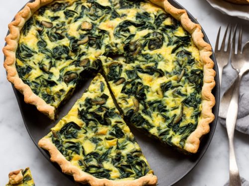 Vegan Easter Spinach and Mushroom Quiche Recipe